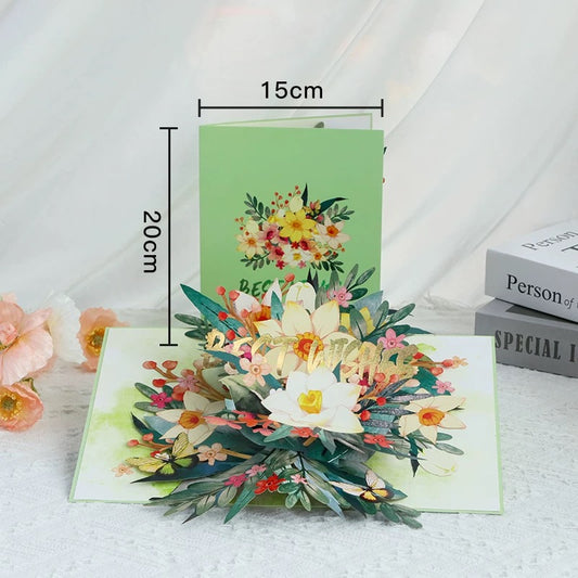 3D Pop-Up Best Wishes Greeting Card