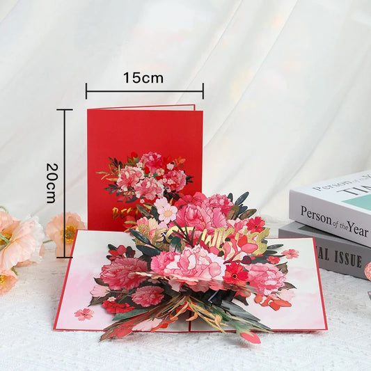 3D Pop-Up Best Wisches Grußkarte