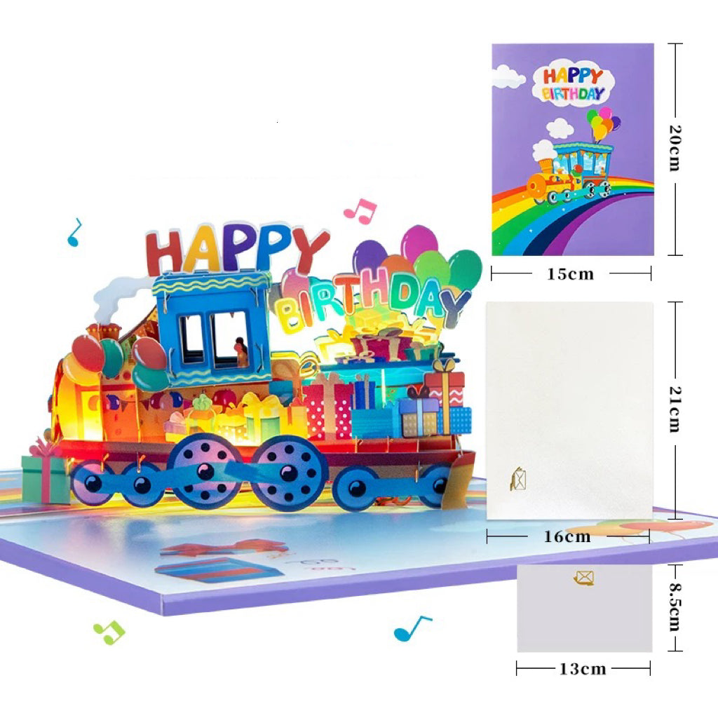 Alles Gute zum Geburtstag einzigartig & unvergesslich 3D-Karte 🎂