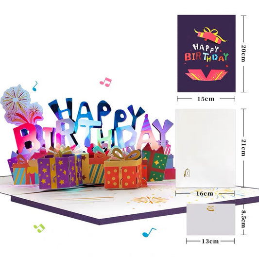 Alles Gute zum Geburtstag einzigartig&unvergesslich 3D-Karte🎂