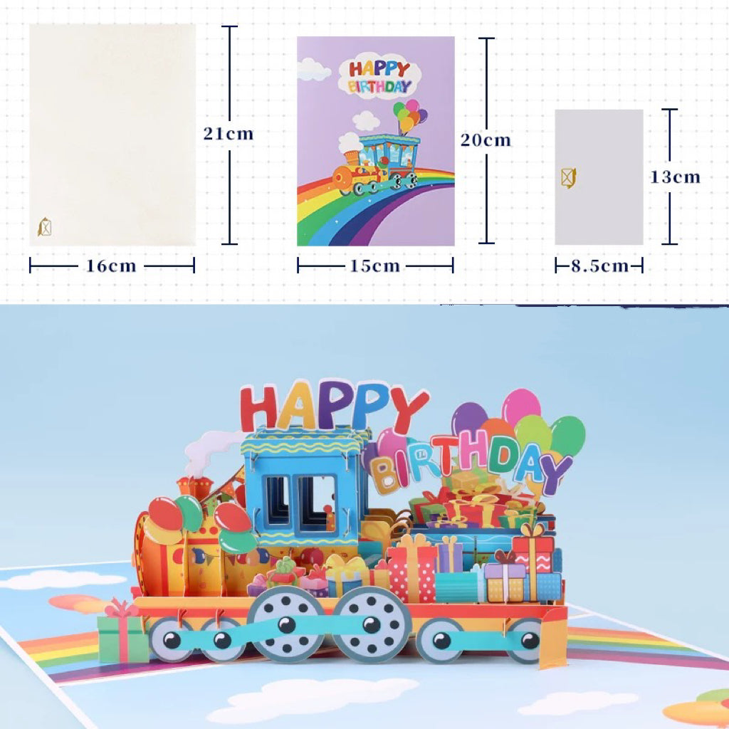 Alles Gute zum Geburtstag einzigartig & unvergesslich 3D-Karte 🎂