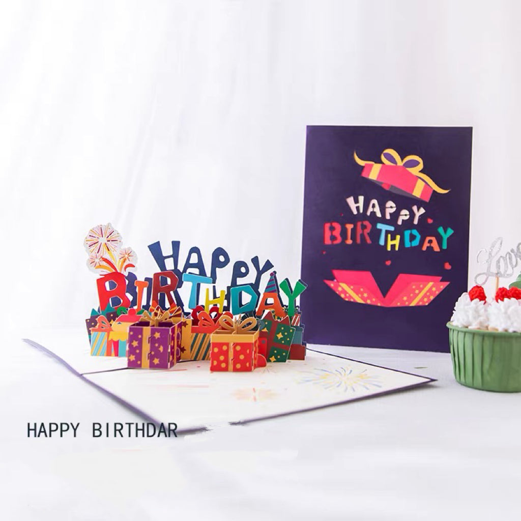 Alles Gute zum Geburtstag einzigartig&unvergesslich 3D-Karte🎂