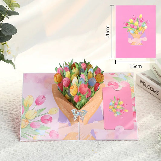 3D Pop-up Tulpe Blumen Grußkarte