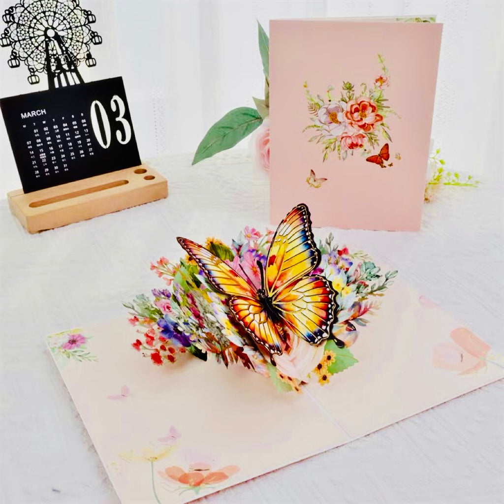 3D Pop-Up wunderbare Schmetterling Grußkarte