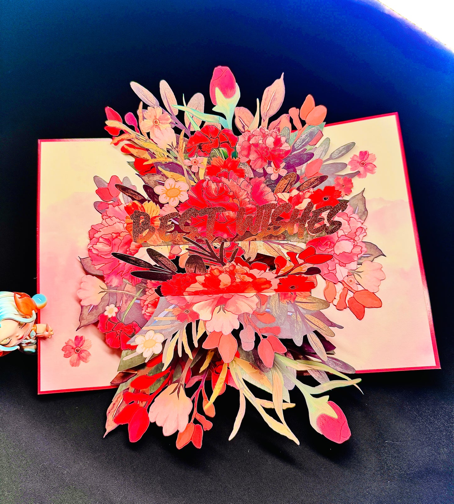 3D Pop-Up Best Wisches Grußkarte