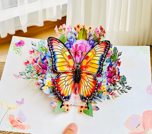 3D Pop-Up wunderbare Schmetterling Grußkarte