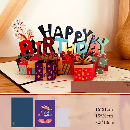 Alles Gute zum Geburtstag einzigartig&unvergesslich 3D-Karte🎂