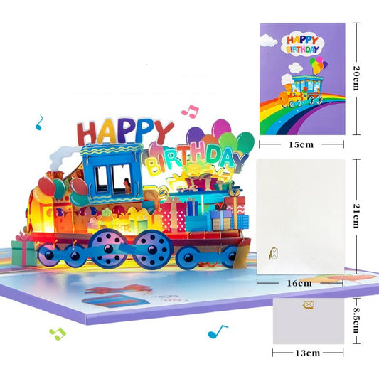 Alles Gute zum Geburtstag einzigartig & unvergesslich 3D-Karte 🎂