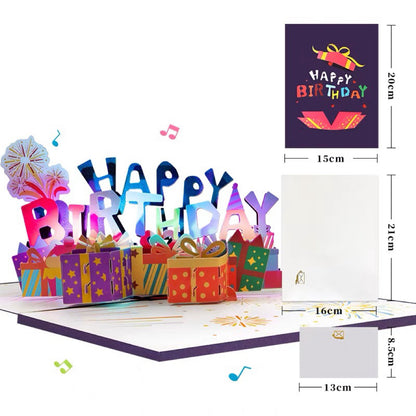 Alles Gute zum Geburtstag einzigartig&unvergesslich 3D-Karte🎂