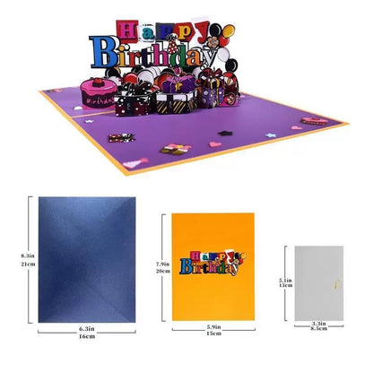 🎉 Alles Gute zum Geburtstag besonderen einzigartig 3D Pop-UP Grußkarte 🎂