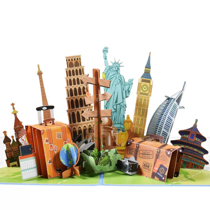 ⛵ 3D Pop-Up neue Start&neue Reisen Souvenir Grußkarte