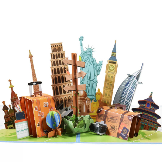 ⛵ 3D Pop-Up neue Start&neue Reisen Souvenir Grußkarte