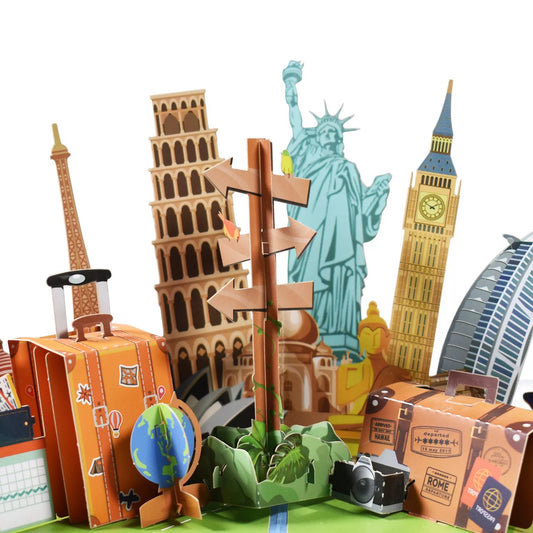 ⛵ 3D Pop-Up neue Start&neue Reisen Souvenir Grußkarte