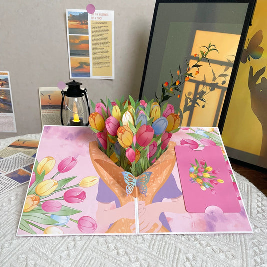 3D Pop-up Tulpe Blumen Grußkarte