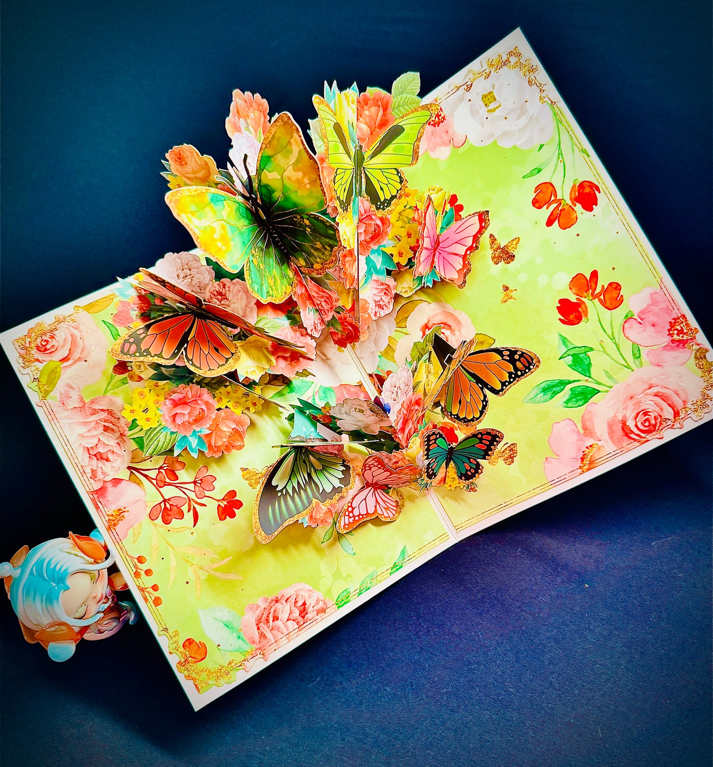 3D Pop-Up bunte Schmetterling elegante Grußkarte