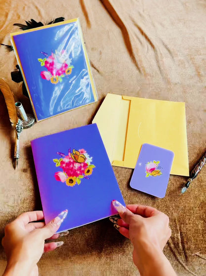3D Pop-Up Schmetterlings-Blumenstrauß-Grußkarte, elegante Grußkarte mit Blumendesign